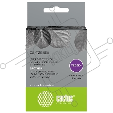 Картридж ленточный Cactus CS-TZESE4 TZe-SE4 черный шрифт, белый фон (18 мм, 8 м) для Brother PT-P700, P750W, P900W, P950W, D600VP, PT-2430PC, 2700VP, PT-E550WVP
