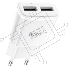 Блок питания (сетевой адаптер) HOCO C88A Star два порта USB, 2.4A, 10.8W белый