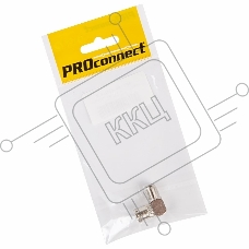 Переходник антенный, (гнездо F - гнездо TV), угловой (1шт.) (пакет)  PROconnect