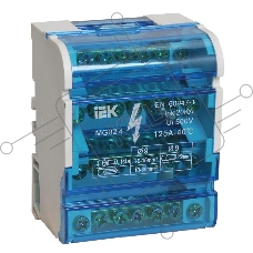 Шины на DIN-рейку в корпусе Iek YND10-4-07-100 (кросс-модуль) ШНК 4х7 3L+PEN ИЭК