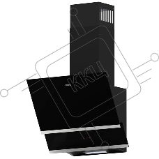 Вытяжка наклонная Korting KHC 65070 GN / 60см, электронное сенсорное управление Touch, 3 режима, 450 м3/ч., таймер, алюминиевый жировой фильтр, лампы освещения LED, ур.шума 50 дб, черное стекло