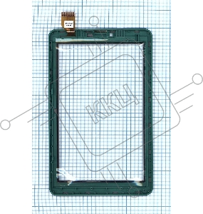 Сенсорное стекло (тачскрин) для Irbis TZ753, белое с зеленой рамкой
