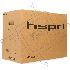 Корпус без блока питания HSPD F510, Panoramic Mid Tower, черный, TG, 0.5 SPCC, no fans ATX, mATX, mITX 180/280/160mm 1x2.5