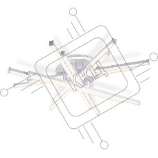 Потолочный светодиодный светильник Ambrella light FL6275 WH белый 134W 3000K-6400K 800*800*165 (ПДУ ИК)