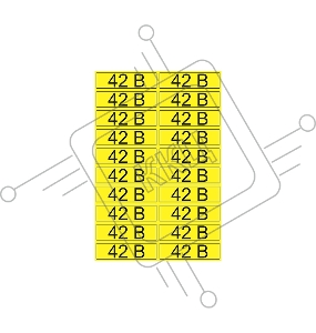 Наклейка знак электробезопасности «42 В» 15х50 мм REXANT (20шт на листе)