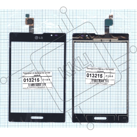 Сенсорное стекло (тачскрин) для LG Optimus VU 2 (VU II) F200, черное