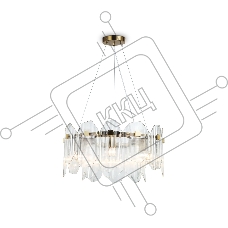 Светильник Ambrella light LH31251/6 BS/CL латунь/прозрачный E14*6 max 40W D510*270
