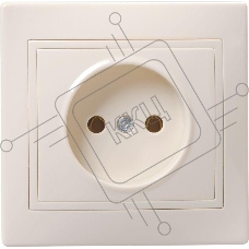 Розетка 1-м СП Кварта 10А IP20 без заземл. крем. ИЭК ERK13-K33-10-DM
