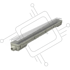 Светильник с отражателем влагозащ. СПП-Т8-G13 INDUSTRY 660х60х55мм IP65 для LED ламп 1х600мм Gauss 909410160