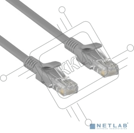 Патч-корд Exegate UTP-RJ45-RJ45-5e-CU-0,3M-GY, UTP, cat.5e, 0.3м, медь, серый