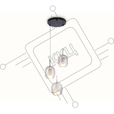 Подвесной светильник Ambrella light LH11156/3 BK/WH/TI черный/белый/янтарь E27*3 max 60W D425*1500