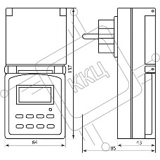 Розетка с таймером FERON 23206  (недельная) в защитном корпусе IP 44 3500W/16A 230V, 61926(TM23)