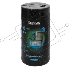 Чистящие салфетки Defender CLN 30320 ECO для экранов всех видов: ЭЛТ, ЖК, плазменными панелями / туба / 100 шт / Россия.