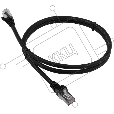 Патч-корд LANMASTER LSZH FTP кат.6, 1.0 м, черный