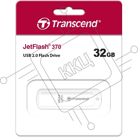 Флеш Диск Transcend 32Gb Jetflash 370 TS32GJF370 USB2.0 белый