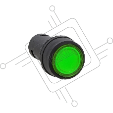 Кнопка SW2C-10D с подсветкой зел. NO EKF sw2c-md-g