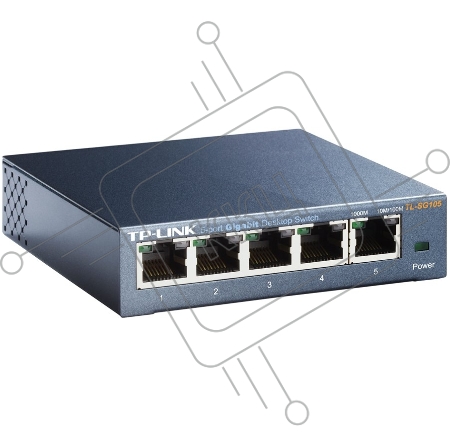 Коммутатор TP-Link SOHO  TL-SG105  5-port Desktop Gigabit Switch, 5 10/100/1000M RJ45 ports, metal case