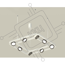 Светильник Ambrella light XB9177200/8 SWH/BK белый песок/тонированный GX53 (C9177, N8484)