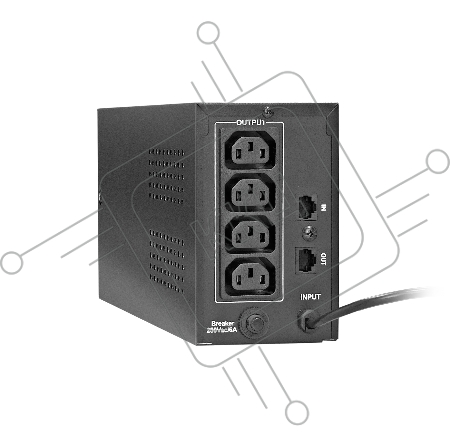 Источник бесперебойного питания ExeGate EP285538RUS Power Back BNB-600.LED.AVR.C13.RJ <600VA/360W, LED, AVR,4*IEC-C13, RJ45/11, Black>
