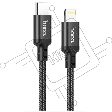 Кабель USB-C HOCO X14 Double speed Type-C - Lightning, 3A, 20W, 2 м, черный