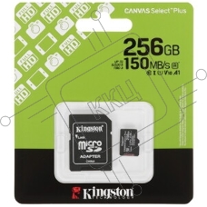 Флеш карта microSDXC 256Gb Kingston SDCS3/256Gb Canvas Select Plus + adapter