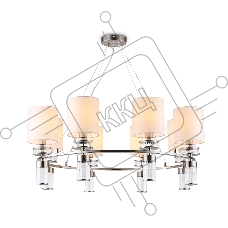 Люстра Ambrella light LH71293/8 SN/WH никель/белый E14/8 max 40W D830*780