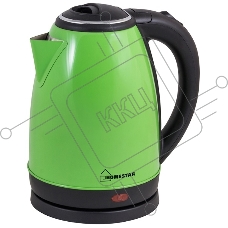 Чайник электрический HOMESTAR HS-1010, нержавейка,1.8л, зеленый,1500Вт (в уп. 12 шт)