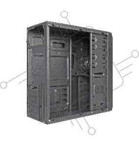 Корпус Miditower ExeGate XP-401 Black, ATX, <XP350, Black,120mm>, 2*USB, Audio
