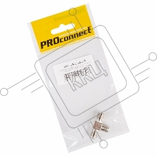 Переходник антенный, (3-гнезда F), тройник, (1шт.) (пакет)  PROconnect