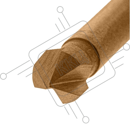 Зенковка конусная под М3, HSS, по металлу, цилиндрический хвостовик// Denzel