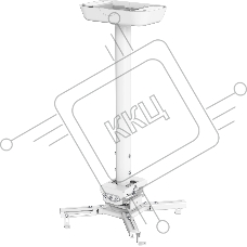Кронштейн для проектора Cactus CS-PROF021M-WT белый макс.35кг потолочный поворот и наклон