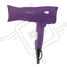 Фен для волос Galaxy Line GL 4315, сиреневый, 1800 Вт, 2 скорости, 3 температурных режима, функция «холодный воздух», защитная решетка, насадка-концентратор, подвесная петля, складная ручка
