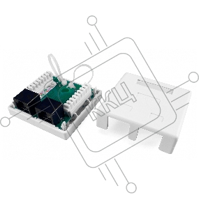 Розетка компьютерная RJ-45(8P8C) Hyperline, категория 5e, двойная, внешняя, Dual IDC