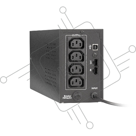 Источник бесперебойного питания ExeGate EP285542RUS Power Back BNB-650.LED.AVR.C13.RJ.USB <650VA/360W, LED, AVR,4*IEC-C13, RJ45/11, USB, Black>
