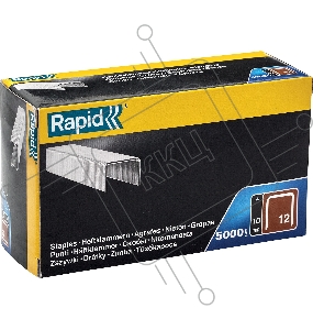 Скобы тонкие широкие RAPID 10 мм тип 80 (12 / ВеА 80 / Prebena A / Senco AT), 5000 шт