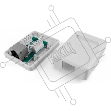 Розетка компьютерная Hyperline SB1-1-8P8C-C5e-SH-WH RJ-45(8P8C), категория 5e, экранированная, одинарная, внешняя, Dual IDC