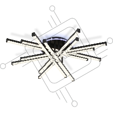 Потолочный светодиодный светильник Ambrella light FL6276 BK 119W черный 3000K-6400K+RGB 800*800*165 (ПДУ ИК)