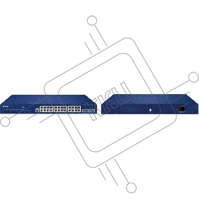 Коммутатор PLANET Layer 3 24-Port 10/100/1000T 802.3at PoE + 4-Port 10G SFP+ Stackable Managed Switch (370W PoE budget, Hardware stacking up to 8 units, hardware-based Layer 3 IPv4/IPv6 Routing and VRRP, supports ERPS Ring)