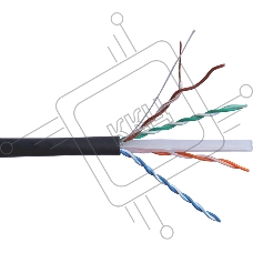 Кабель информационный Lanmaster TWT-6UTP-UNV кат.6 UTP 4 пары 23AWG LSZH универсальный 305м черный