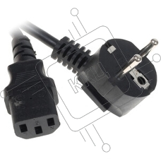 Кабель питания Cablexpert Schuko-C13, 3х0.5мм2, 6А, с заземлением, 1.8м, черный, без инд.уп., 500 шт [PC-186-1-2]