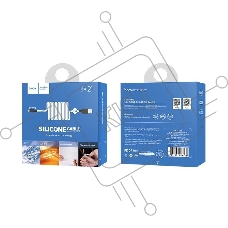 Кабель USB 2.0 hoco X21, силиконовая оплетка, AM/Lightning M, бело-черный, 1м