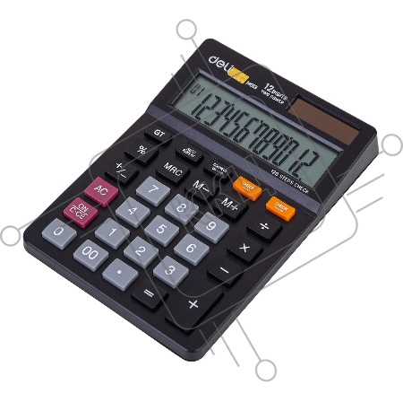 Калькулятор настольный Deli EM01320 черный 12-разр.