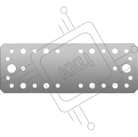 Крепежная пластина КП-2.5, 180х65 х 2.5мм, ЗУБР