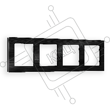 Рамка ALFA Platos (Черный Металл шлифованный) 4-ая AF550504