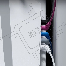 Патч-корд Vention прямой UTP cat.6a, RJ45 угол 90 - 0,5м. Белый
