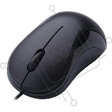 Мышь проводная Oklick 115S черный, 1200 dpi, USB, кнопки - 3
