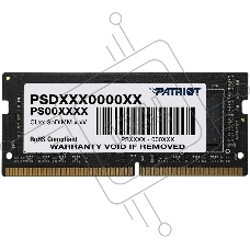 Оперативная память Patriot Signature, DDR4, 16GB (1x16 GB), 2666 MHz, CL19, SO-DIMM