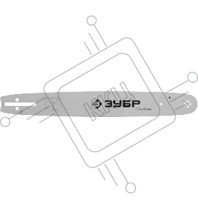 Шина цепной пилы ЗУБР 70202-40  УНИВЕРСАЛ для бензопил тип 2 шаг 0.325 паз 0.058 длина 16'' 40см