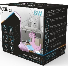 Светильник Gauss Qplus GTL701 (GT7014) настольный LED розовый 6Вт