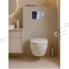 Инсталляция с унитазом комплект BAU IDEAL 6 в 1: унитаз подвесной безободковый торнадо Bau Hotel 53х36, быстросъемное сиденье микролифт, кнопка смыва BAU Round, хром